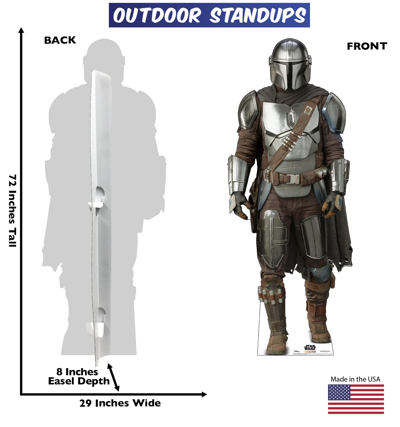 The Mandalorian Life-Size Outdoor Coroplast Standup - All Cutouts
