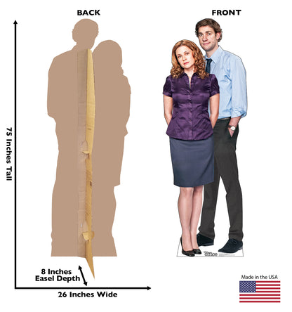 Life-Size Jim Halpert & Pam Beesly Cardboard Cutout - All Cutouts
