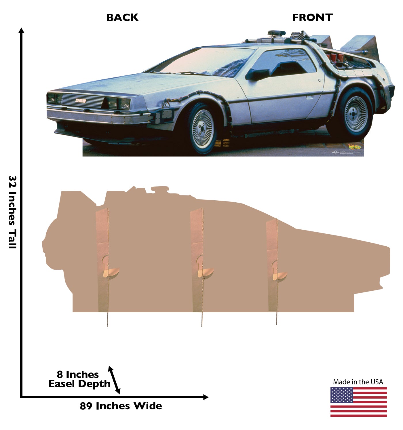 Life-Size DeLorean (Back to the Future) Cardboard Cutout - All Cutouts