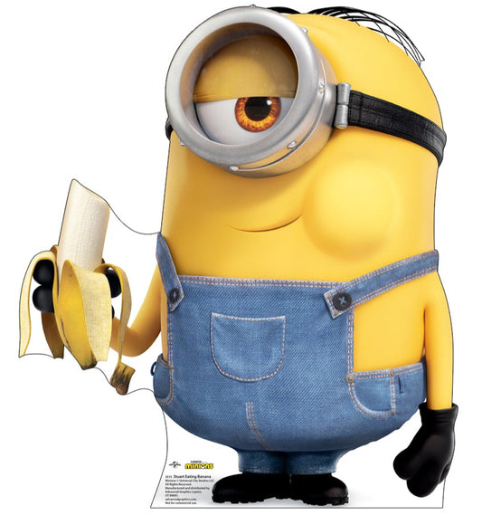 Life-Size Stuart Eating Banana Cardboard Cutout
