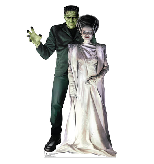 Life-Size Cardboard Cutout of Frankenstein and His Bride - All Cutouts
