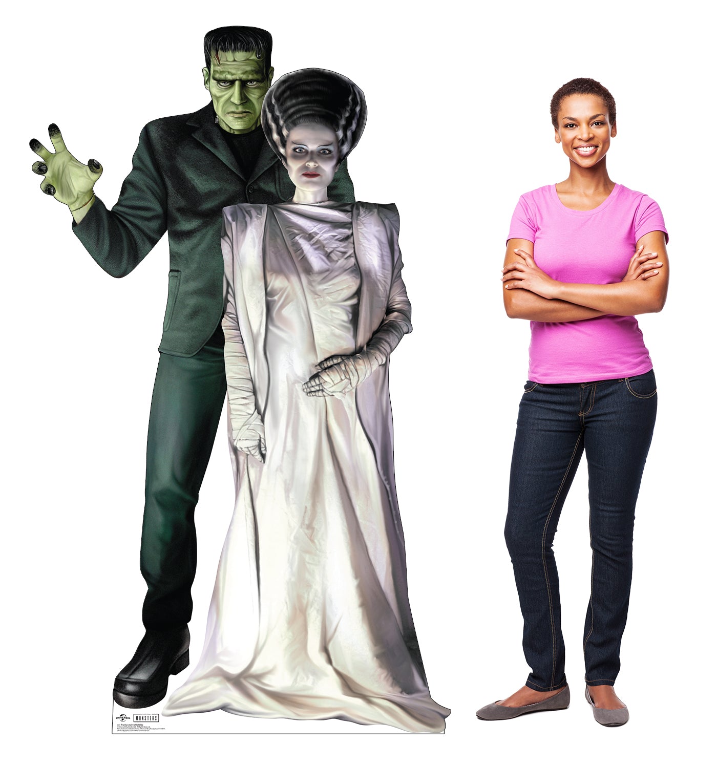 Life-Size Cardboard Cutout of Frankenstein and His Bride - All Cutouts