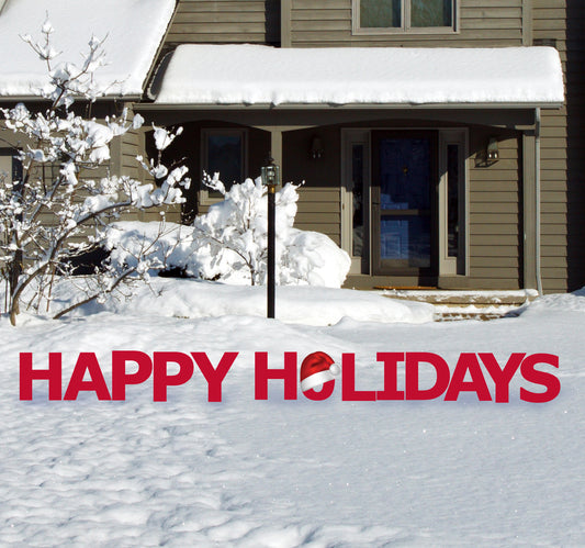 Happy Holidays Coroplast Outdoor Yard Sign