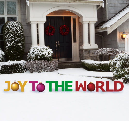 Joy to the World Coroplast Outdoor Yard Sign