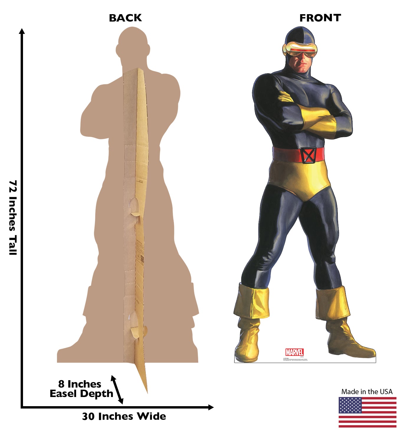 Life-Size Cardboard Standee - Cyclops (Marvel Timeless Collection) - All Cutouts