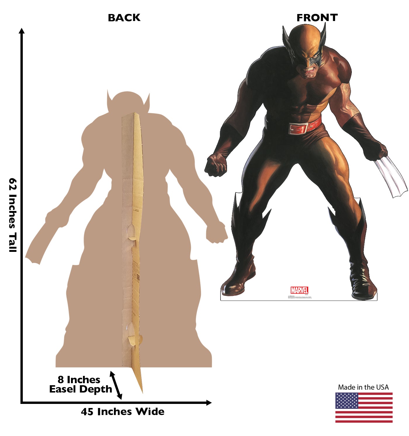 Life-Size Cardboard Cutout - Wolverine (Marvel Timeless Collection) - All Cutouts
