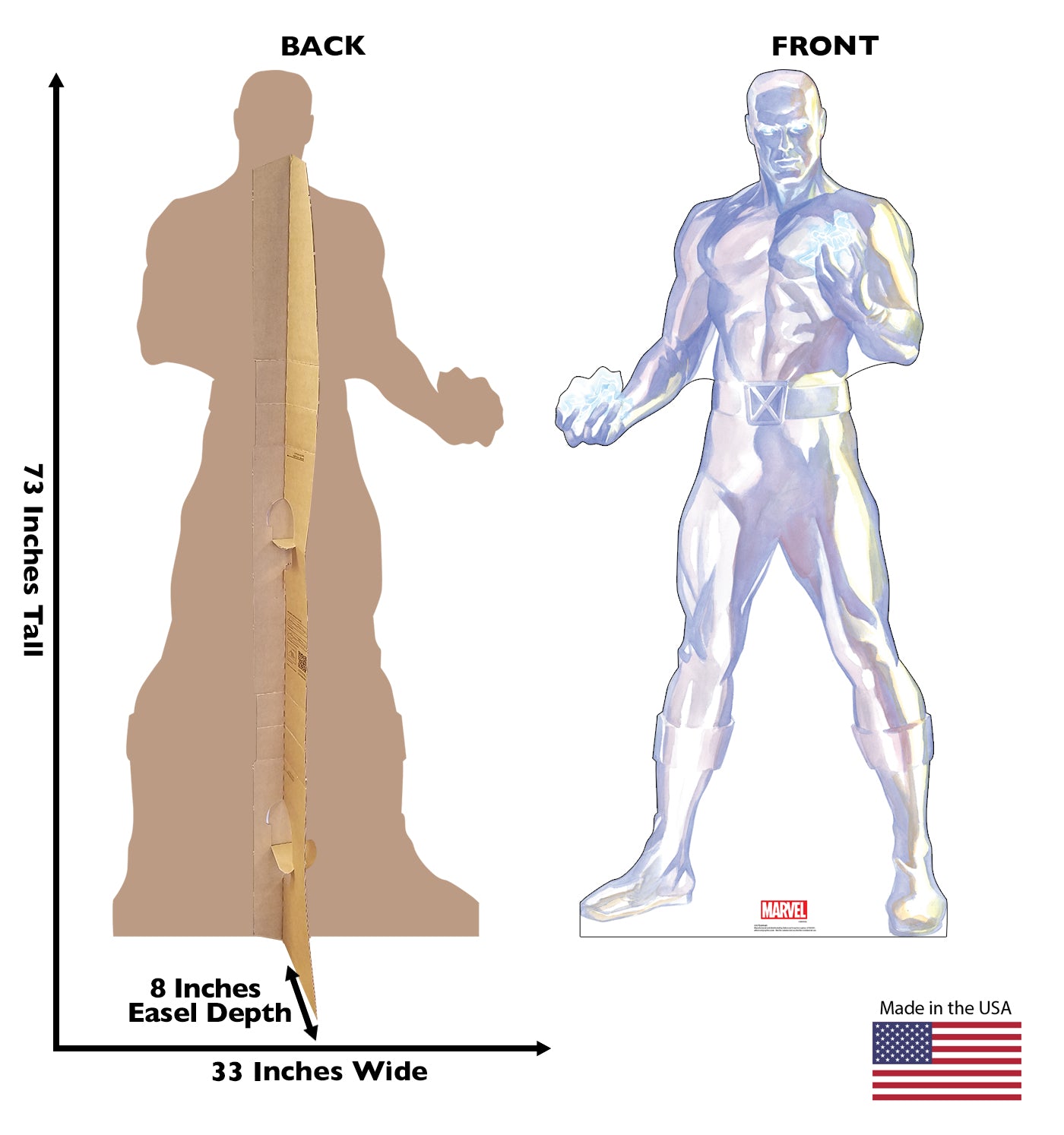 Life-Size Cardboard Standee - Iceman (Marvel Timeless Collection) - All Cutouts