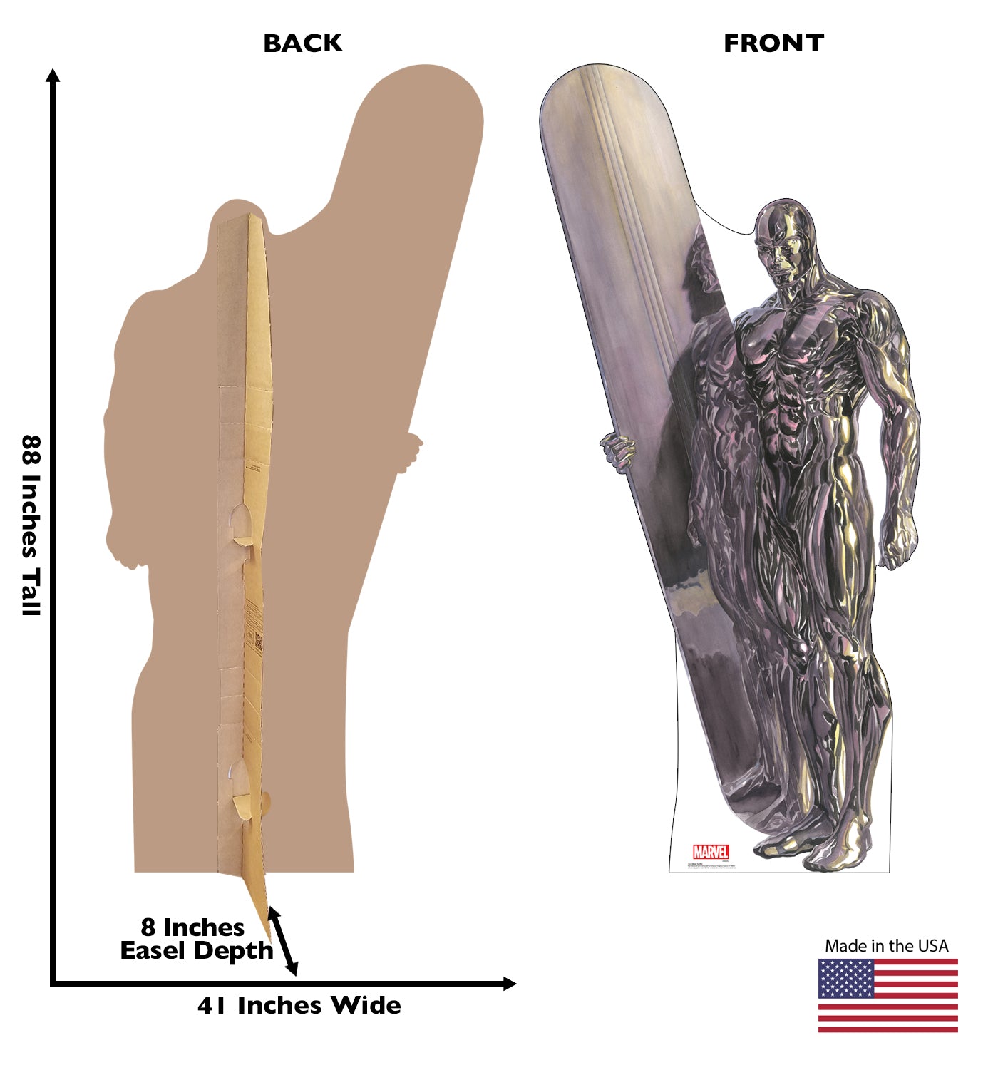 Life-Size Cardboard Standee - Silver Surfer (Marvel Timeless Collection) - All Cutouts