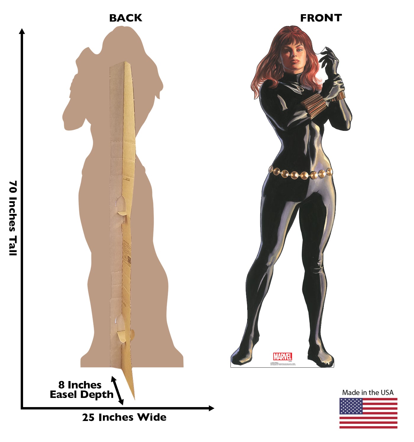 Life-Size Cardboard Standee - Black Widow (Marvel Timeless Collection) - All Cutouts