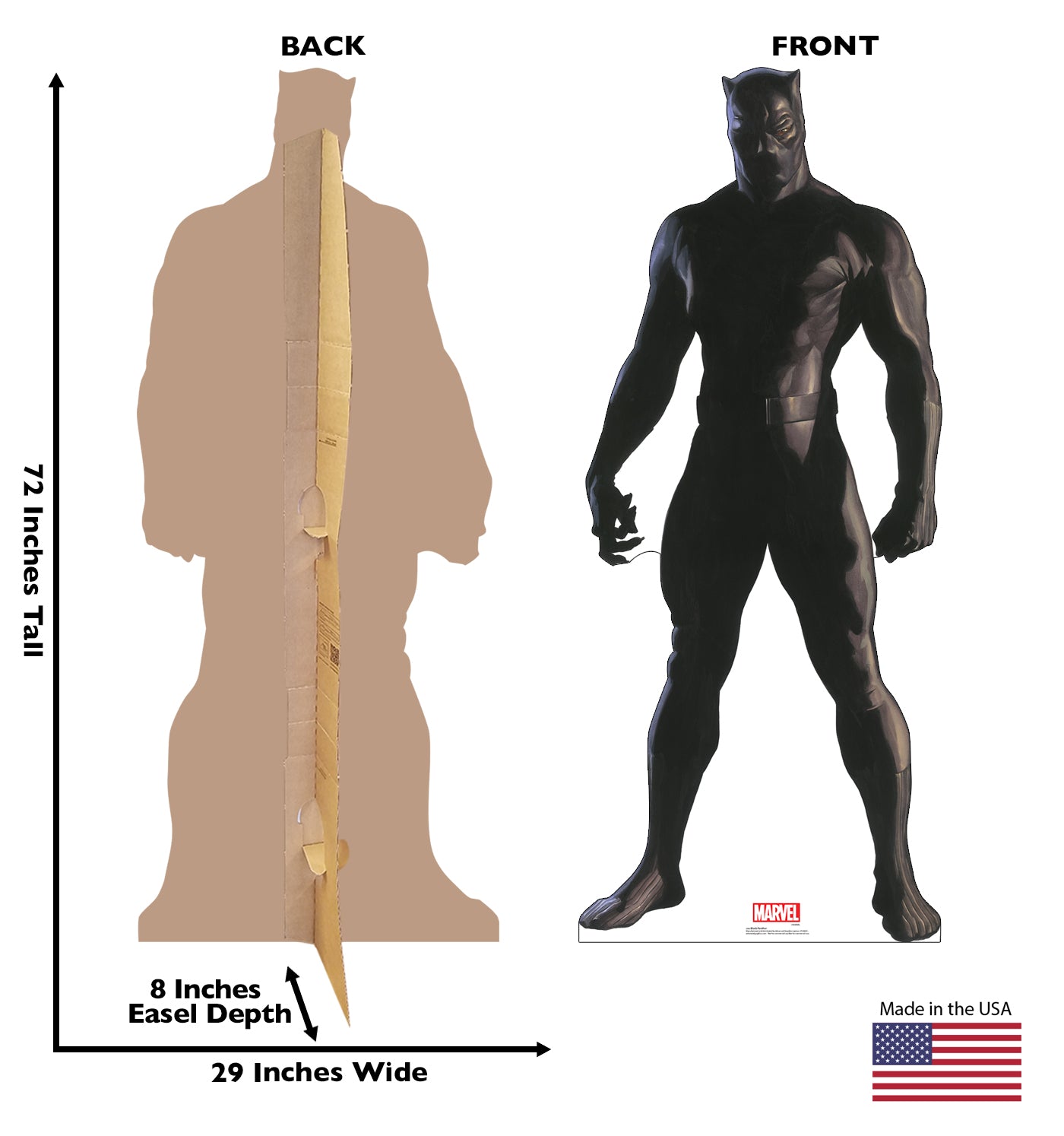 Life-Size Cardboard Standee - Black Panther (Marvel Timeless Collection) - All Cutouts