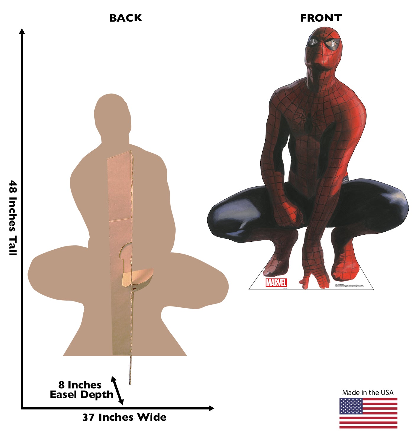 Life-Size Cardboard Standee - Spider-Man (Marvel Timeless Collection) - All Cutouts