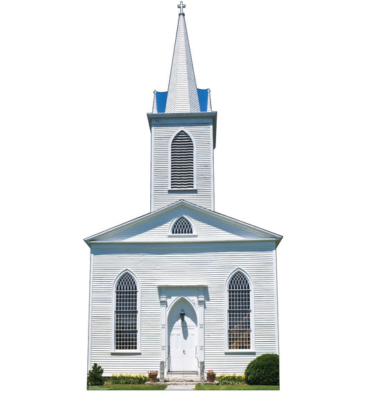 Life-Size Cardboard Standee - Church with Steeple - All Cutouts