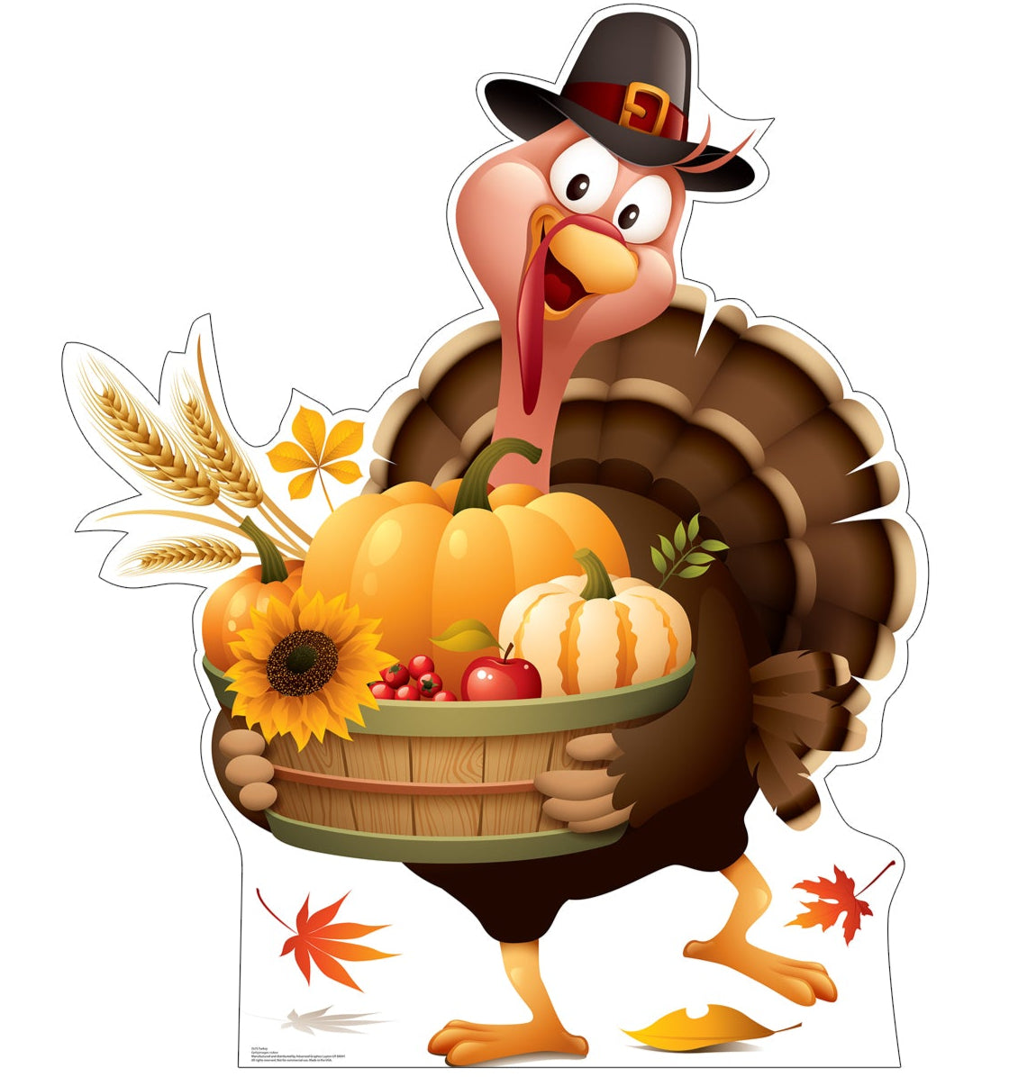 Life-Size Cardboard Standee - Festive Turkey - All Cutouts