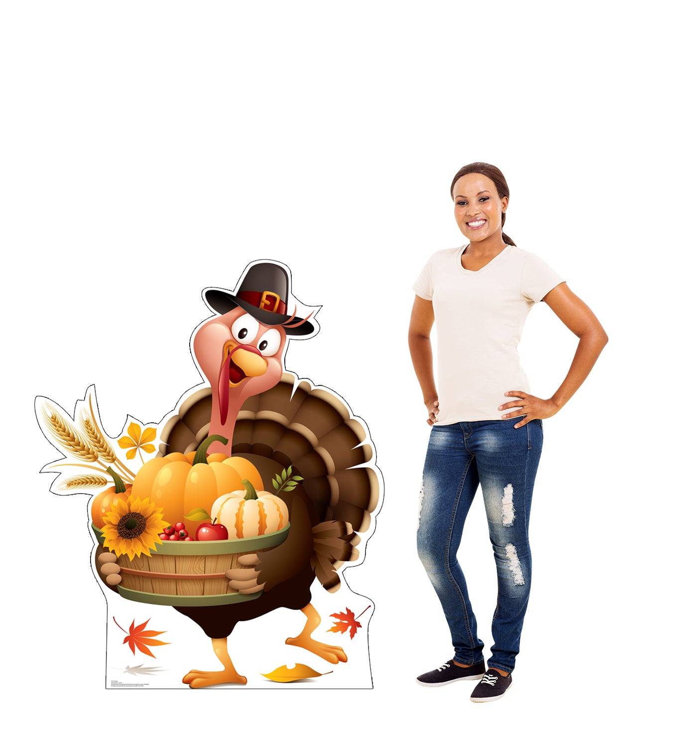 Life-Size Cardboard Standee - Festive Turkey - All Cutouts