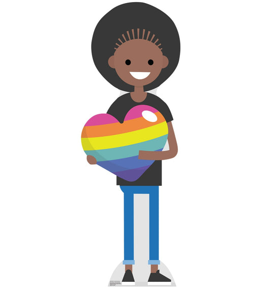 Life-Size Female Cartoon Pride Cardboard Cutout - All Cutouts