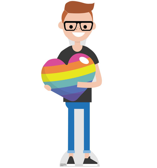 Life-Size Male Cartoon Pride Cardboard Cutout - All Cutouts