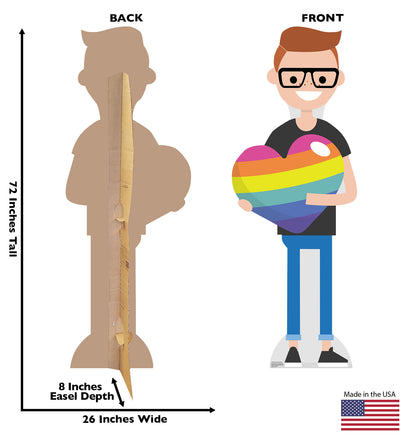 Life-Size Male Cartoon Pride Cardboard Cutout - All Cutouts