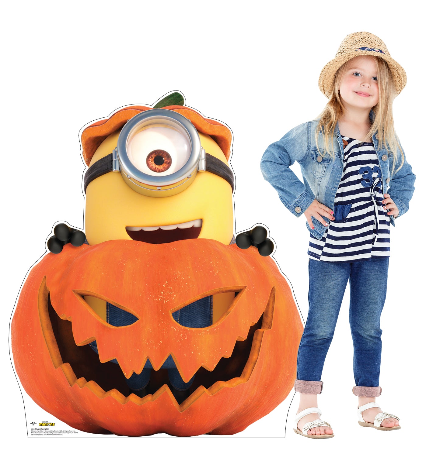 Life-Size Cardboard Cutout of Stuart in a Pumpkin