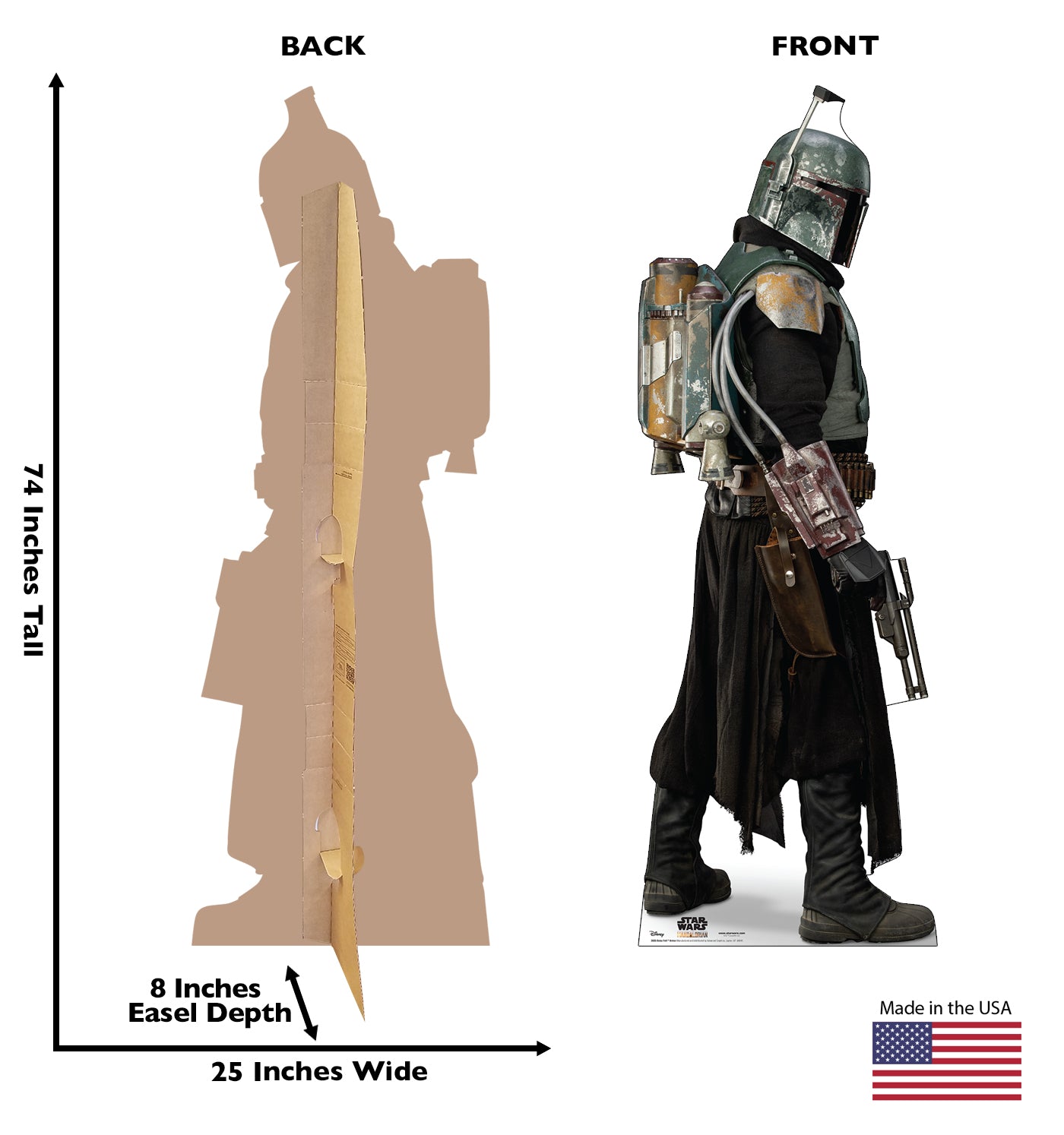 Life-Size Boba Fett Armor Cardboard Cutout – Star Wars: The Mandalorian - All Cutouts