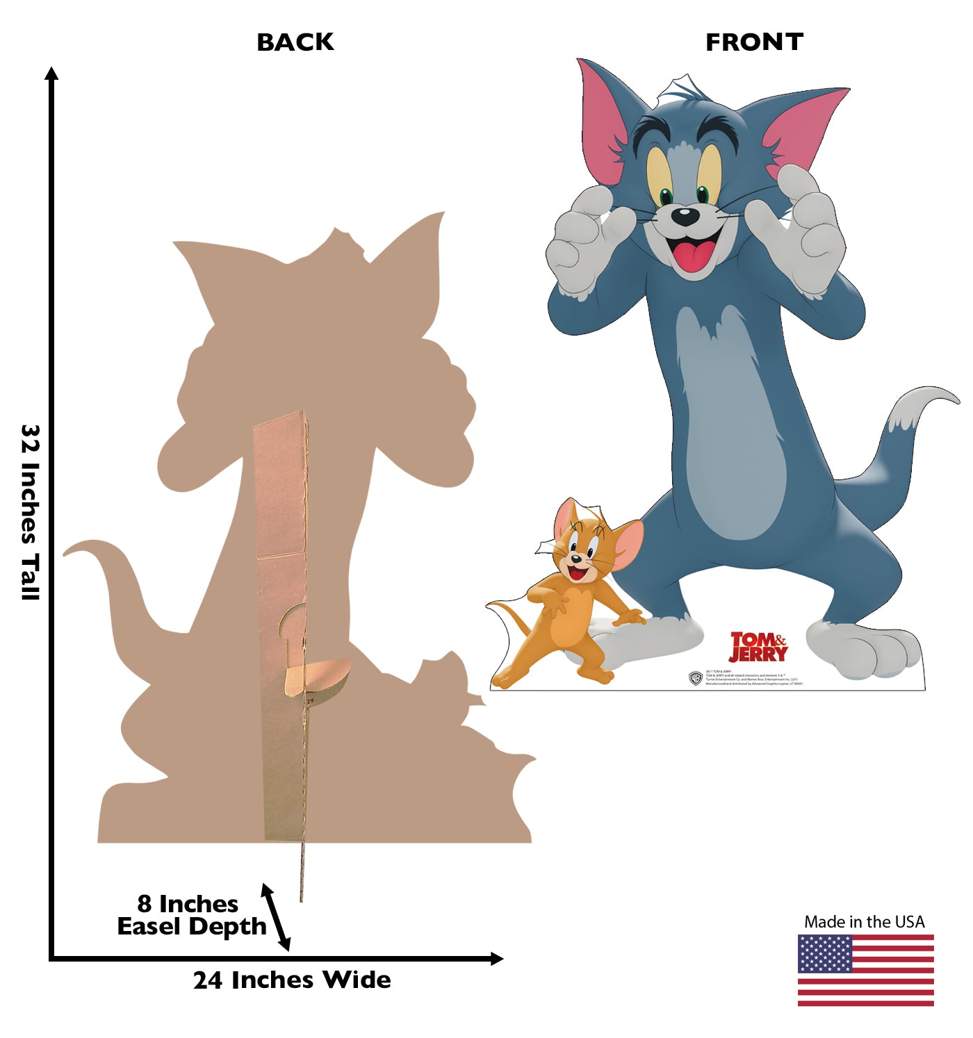 Life-Size Tom & Jerry Cardboard Cutout - All Cutouts