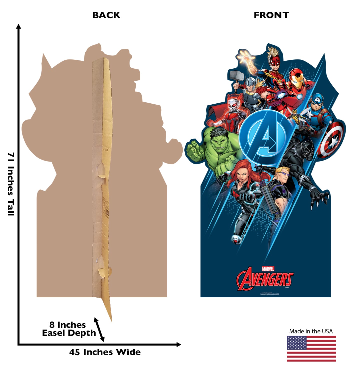 Life-Size Avengers Classic Group Cardboard Standee - All Cutouts