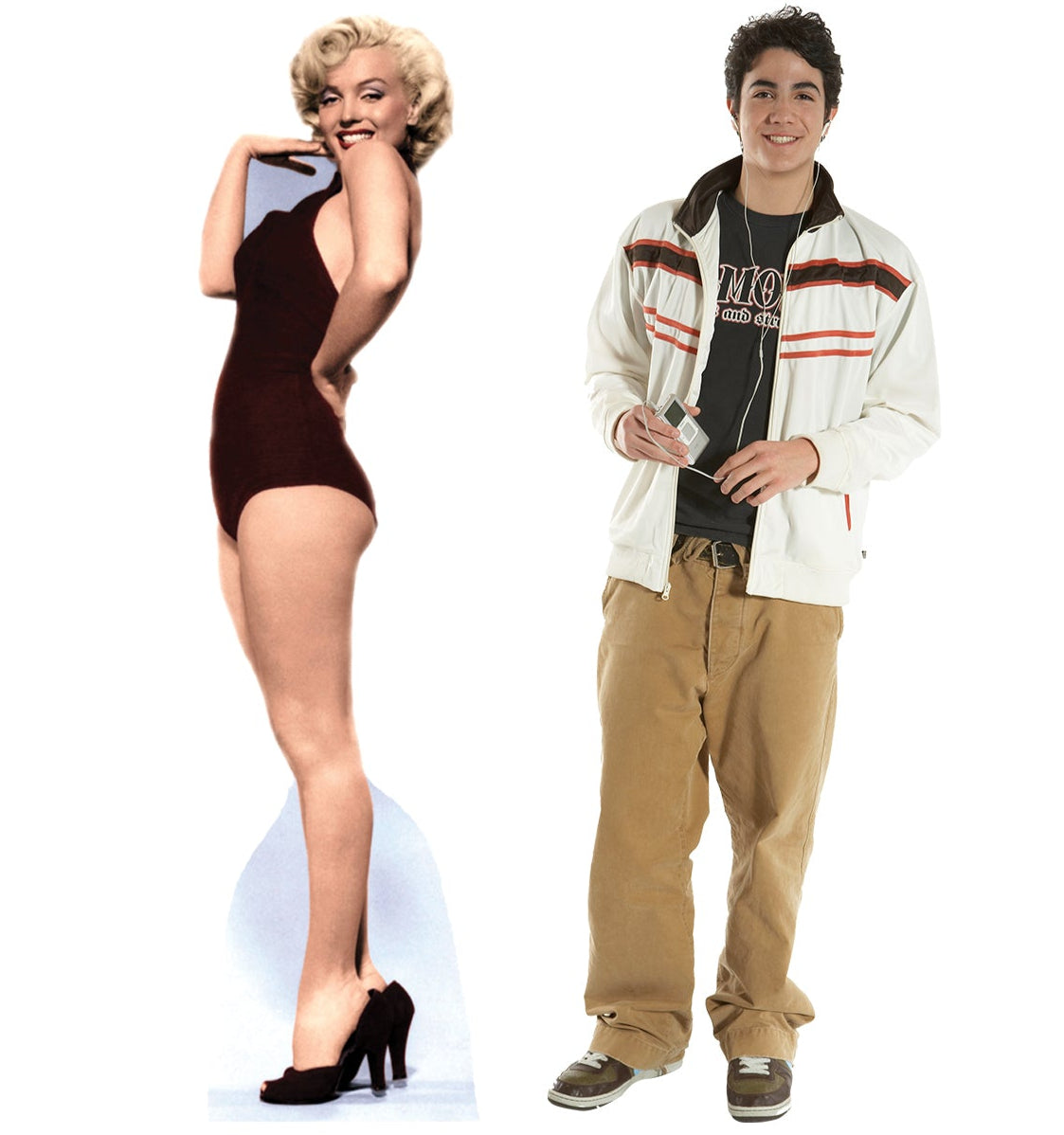 Life-size Marilyn Burgundy Swimsuit Cardboard Cutout - All Cutouts