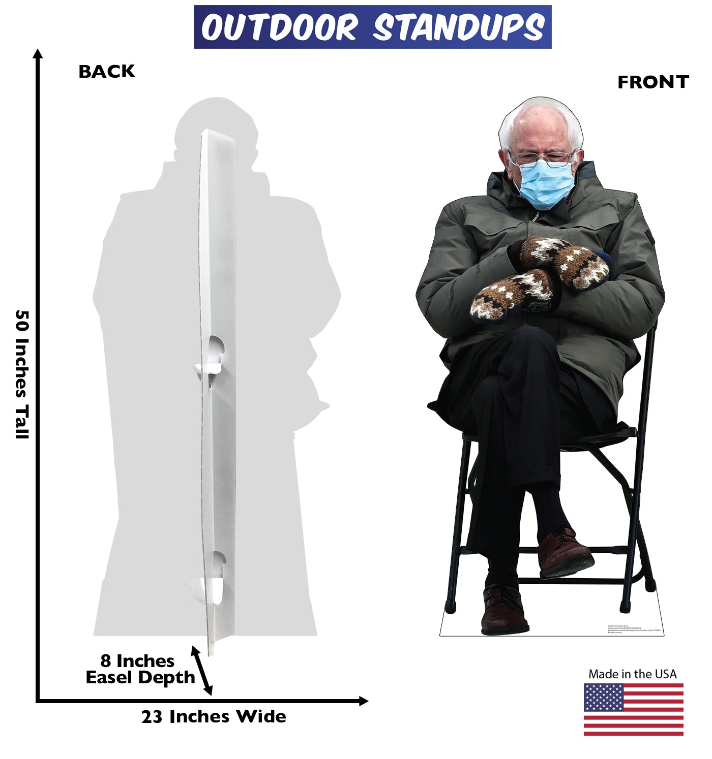 Bernie Sanders Meme Life-Size Outdoor Standee - All Cutouts