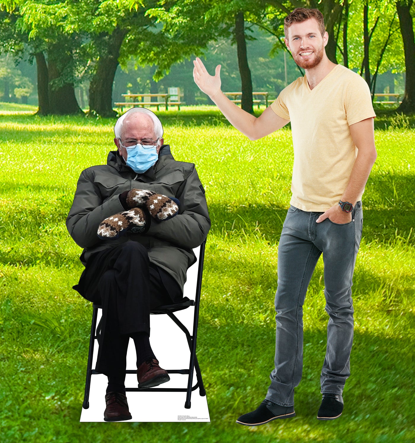 Bernie Sanders Meme Life-Size Outdoor Standee - All Cutouts
