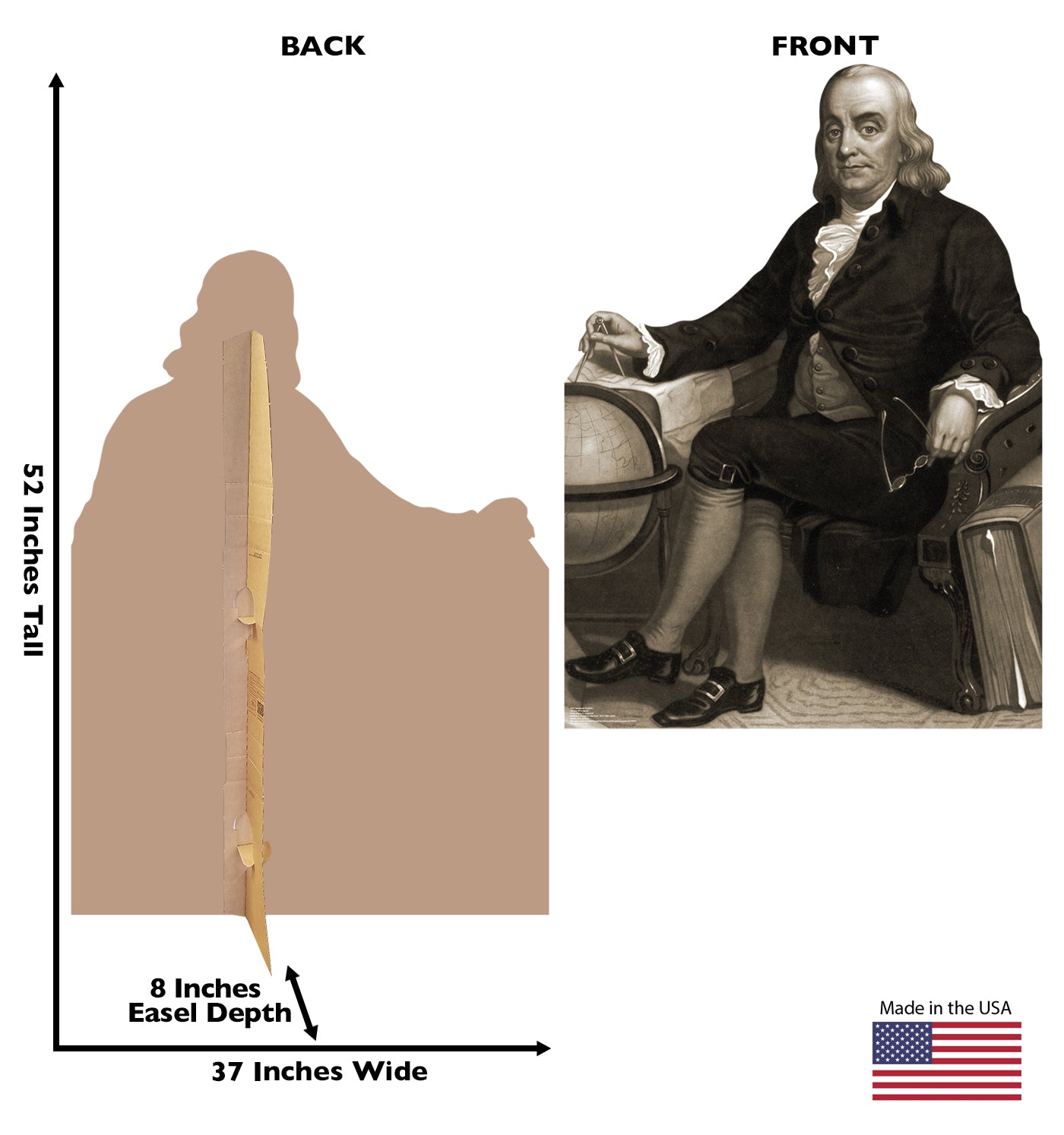 Life-Size Benjamin Franklin Cardboard Cutout - All Cutouts