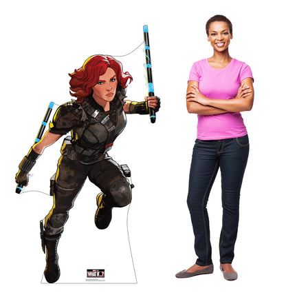Life-Size Post-Apocalyptic Black Widow Cardboard Cutout - All Cutouts