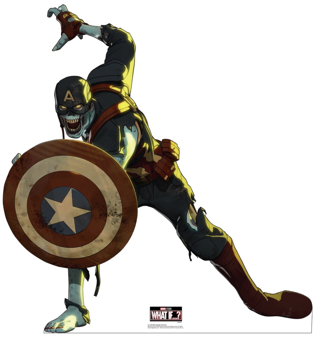 Life-Size Zombie Captain America Cardboard Cutout - All Cutouts