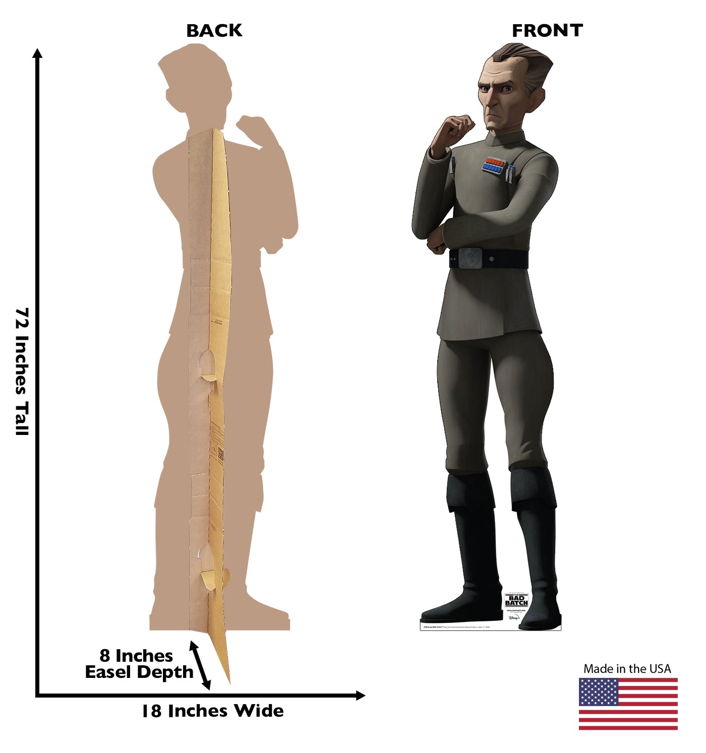 Life-Size Grand Moff Tarkin Cardboard Cutout – The Bad Batch - All Cutouts