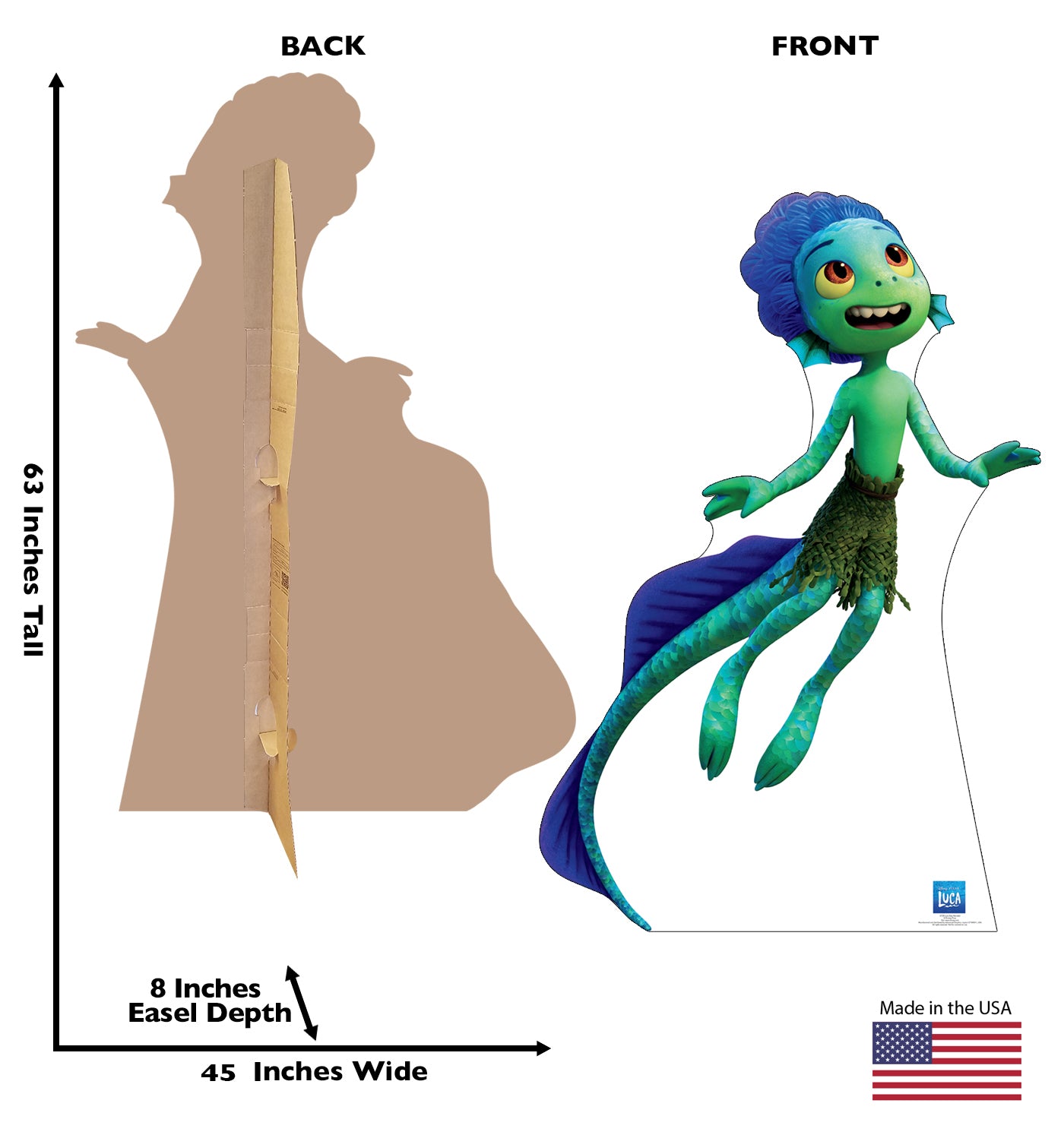 Life-Size Luca (Sea Monster) Cardboard Cutout - All Cutouts