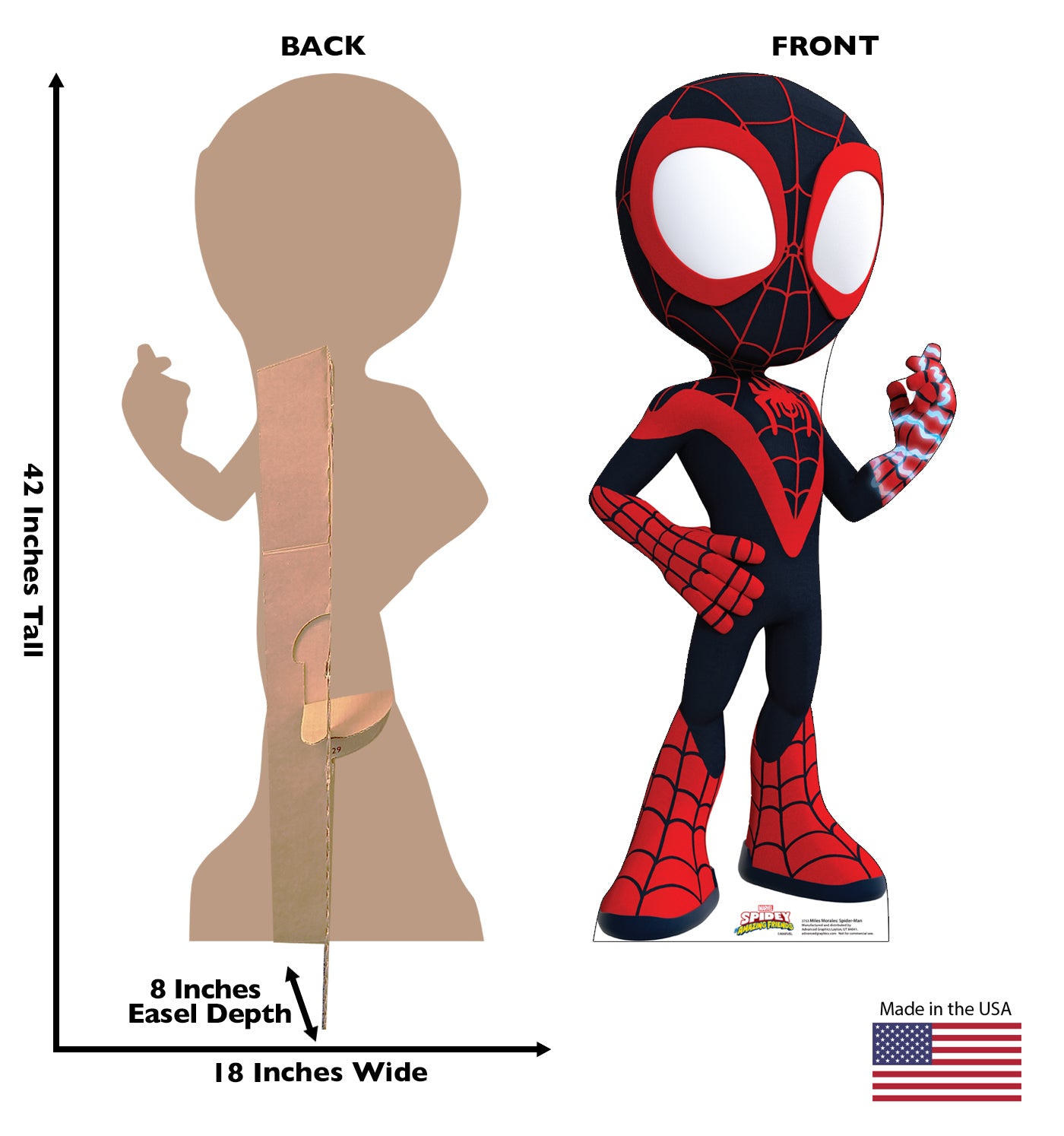 Miles Morales Spider-Man Life-Size Cardboard Cutout - All Cutouts