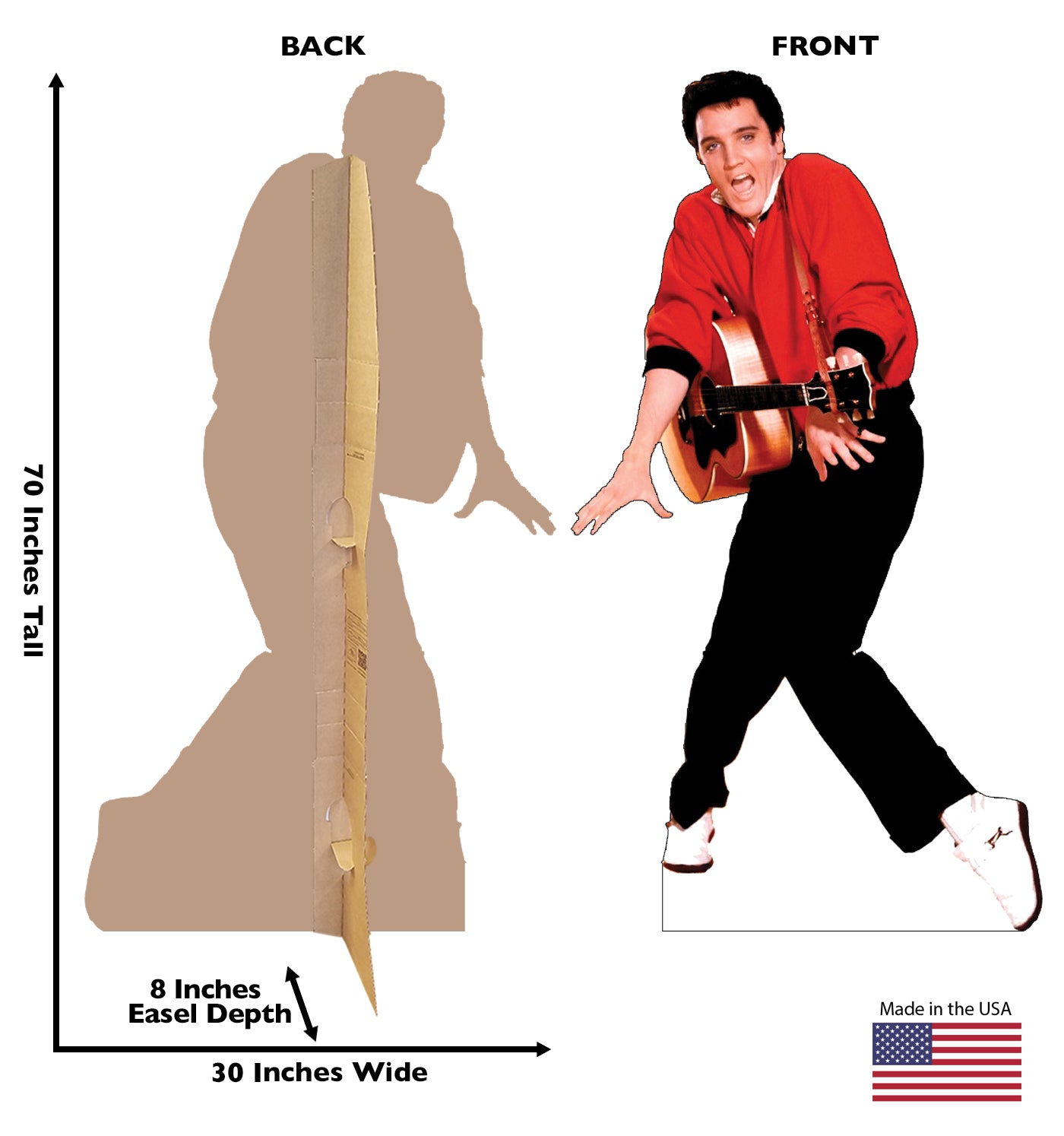 Life-size Elvis Presley-Red Jacket Cardboard Cutout - All Cutouts