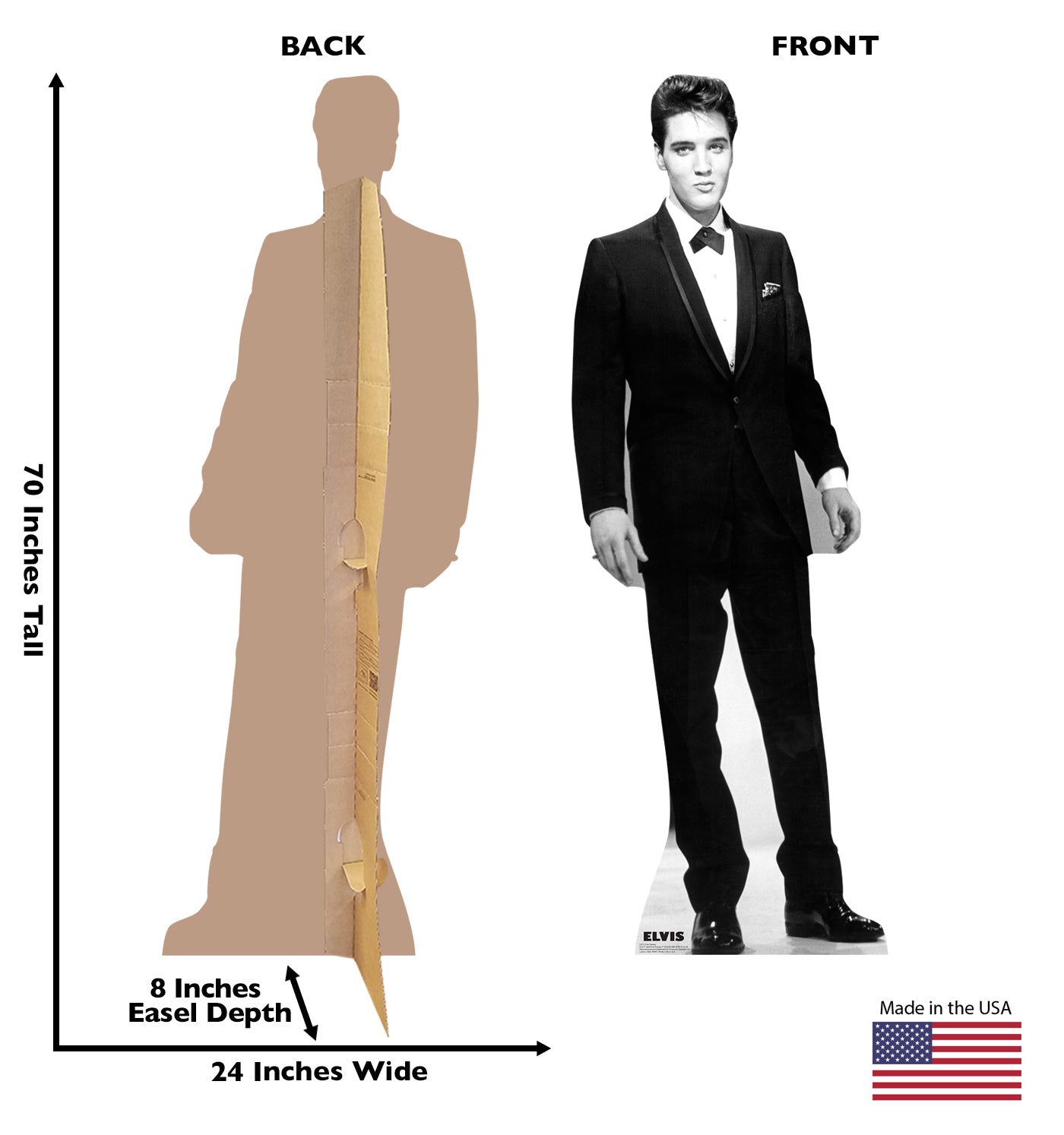 Life-size Elvis Presley Black Tuxedo Cardboard Cutout - All Cutouts