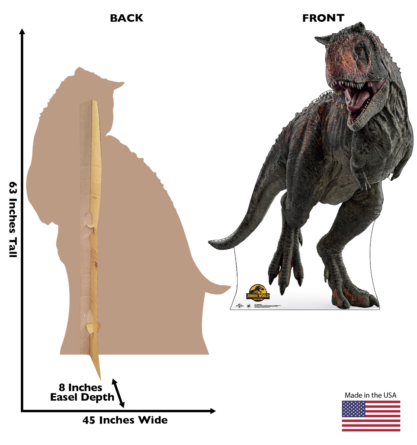 Life-Size Carnotaurus Cardboard Cutout – Jurassic World Dominion - All Cutouts