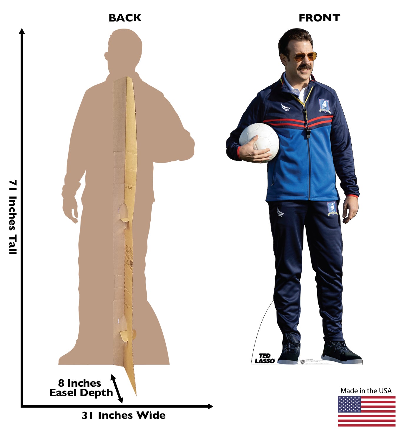 Life-Size Ted Lasso Cardboard Standee - All Cutouts