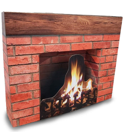 Holiday Fireplace 3D Cardboard Cutout - All Cutouts