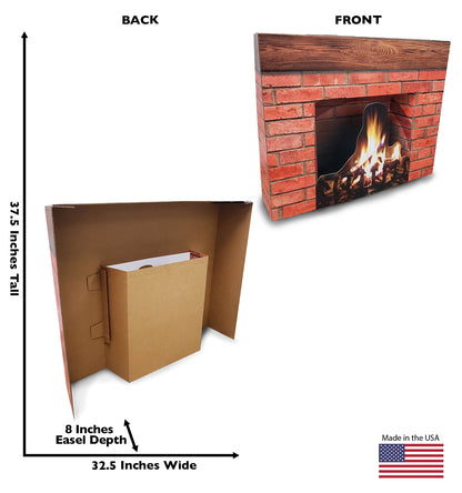 Holiday Fireplace 3D Cardboard Cutout - All Cutouts