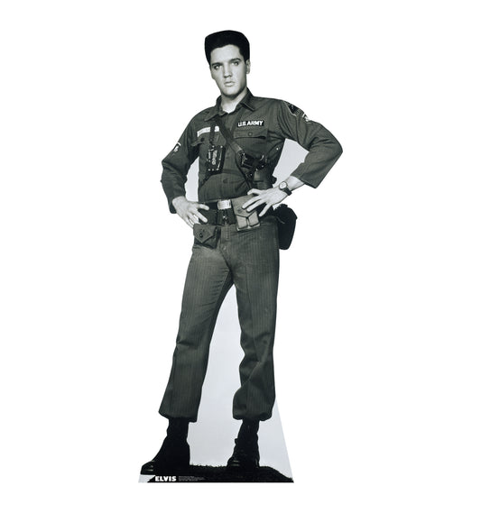 Life-size Elvis-Army Fatigues Cardboard Cutout - All Cutouts