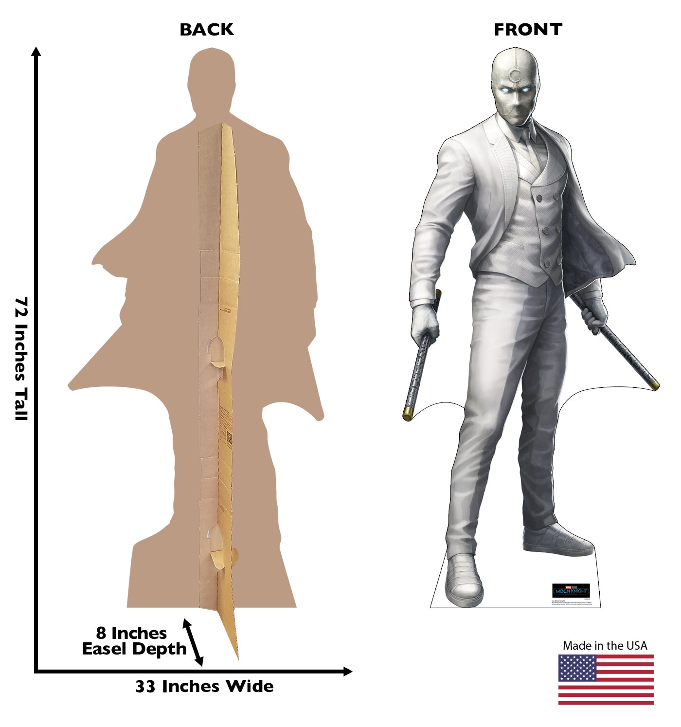 Life-Size Cardboard Cutout of Moon Knight - All Cutouts