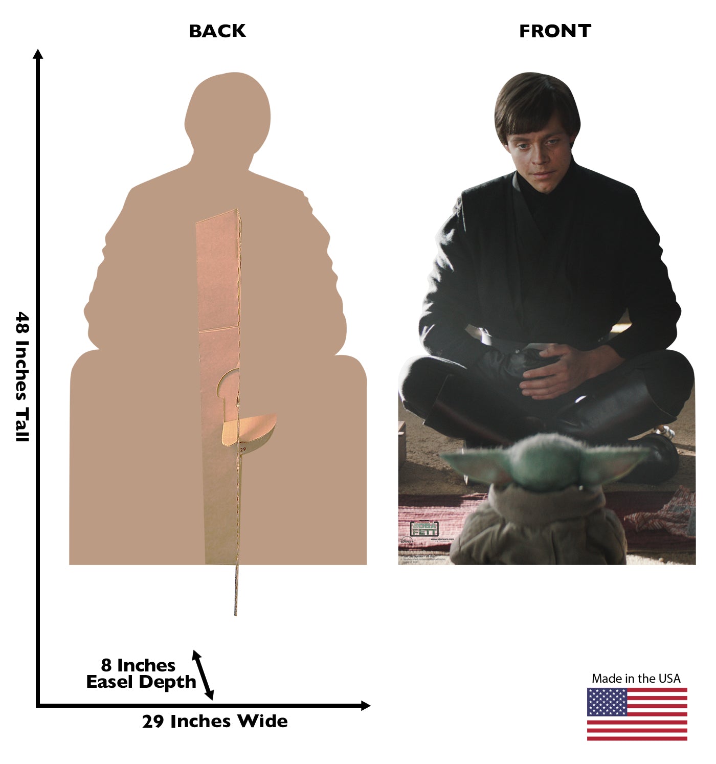 Life-Size Cardboard Cutout of Luke Skywalker & Grogu - All Cutouts
