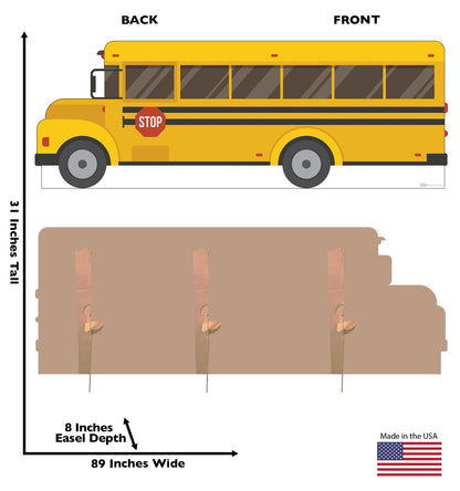 Life-Size Cardboard Cutout of School Bus - All Cutouts