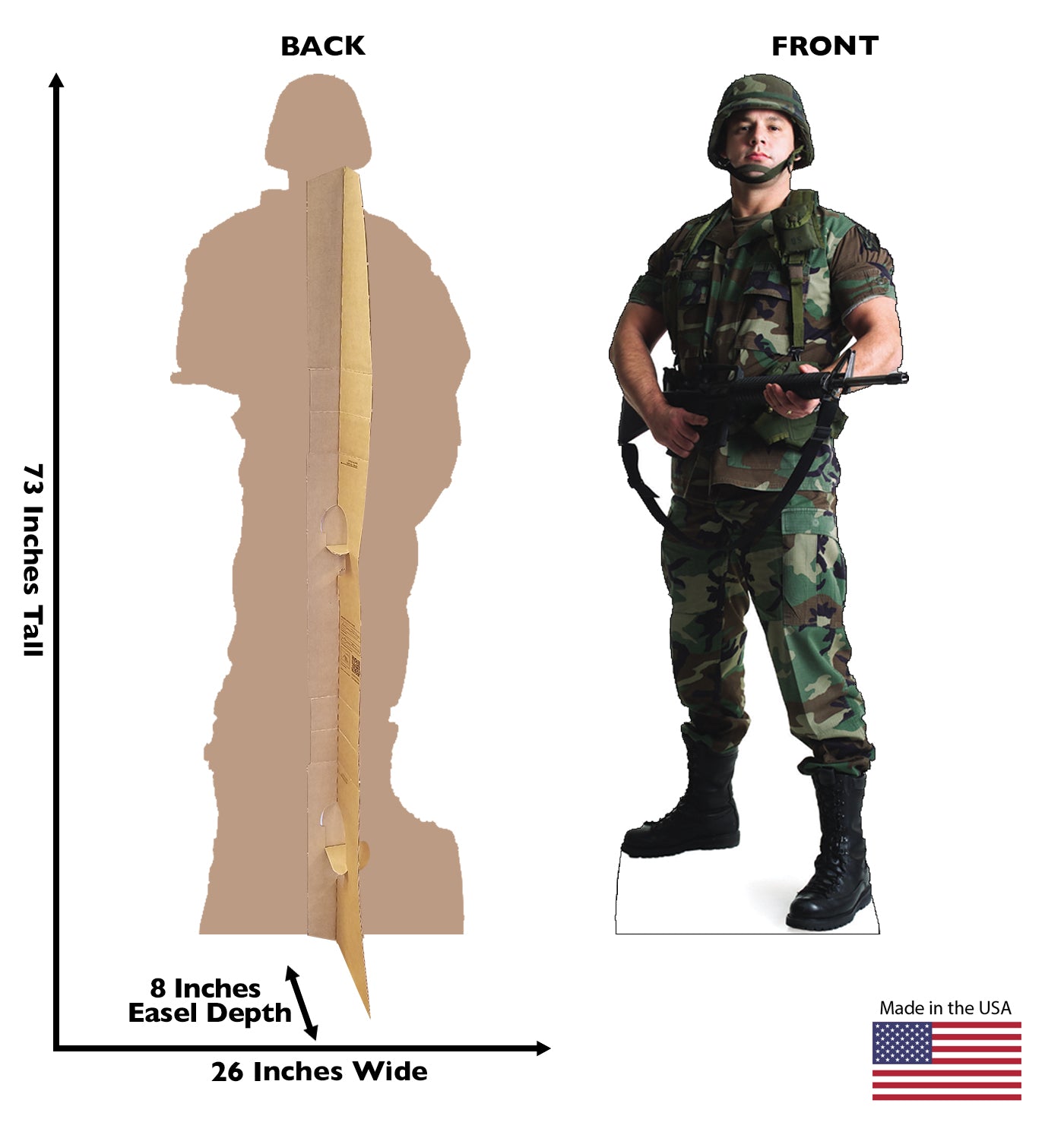 Army Soldier Life-Size Cardboard Cutout Standee - All Cutouts