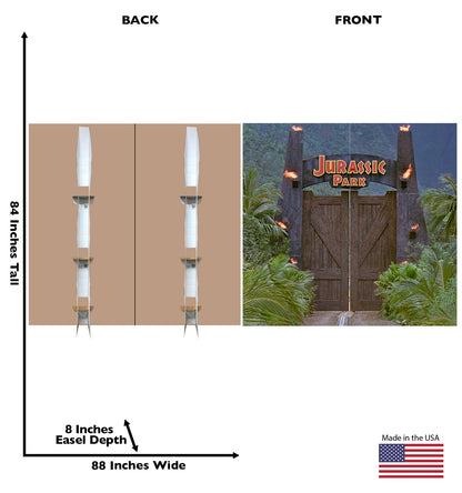 Jurassic Park Gate Cardboard Backdrop