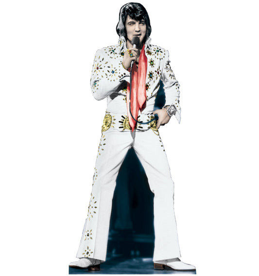 Elvis Presley White Talking Life-Size Cardboard Cutout