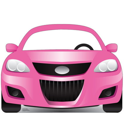 Life-size Cardboard Cutout of Pink Sports Car Stand-in - All Cutouts