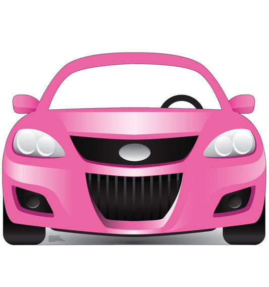 Life-size Cardboard Cutout of Pink Sports Car Stand-in - All Cutouts