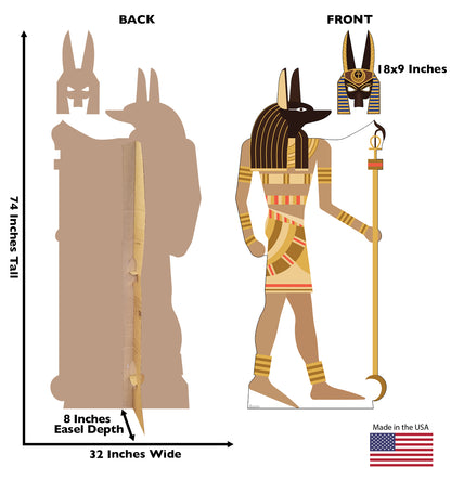 Life-size Cardboard Cutout of Egyptian Anubis with Mask - All Cutouts